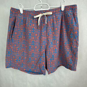 Fair Harbor The Bungalow Men’s Swim Trunks Shorts Sz XL Blue Pink Nautical Flags